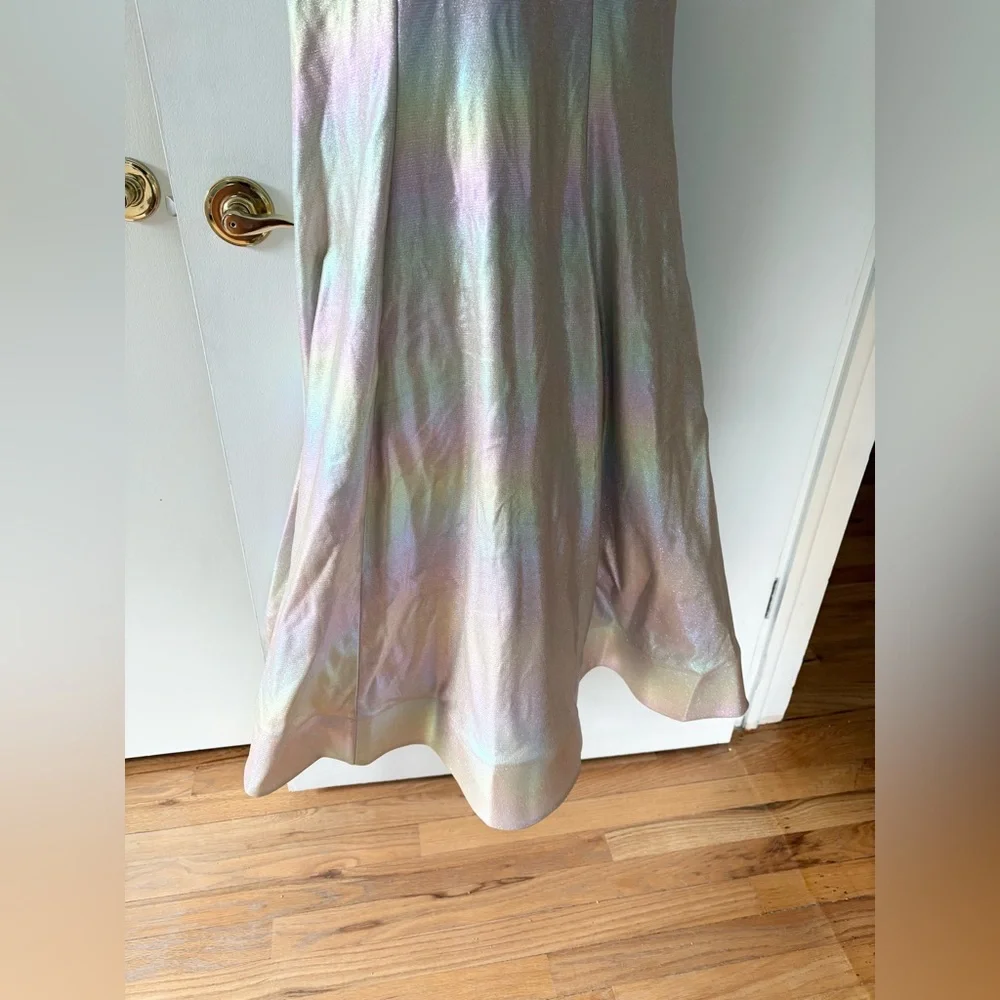 Nwt! City Vibe iridescent rainbow pearl prom dress gown 3 - Picture 5 of 8